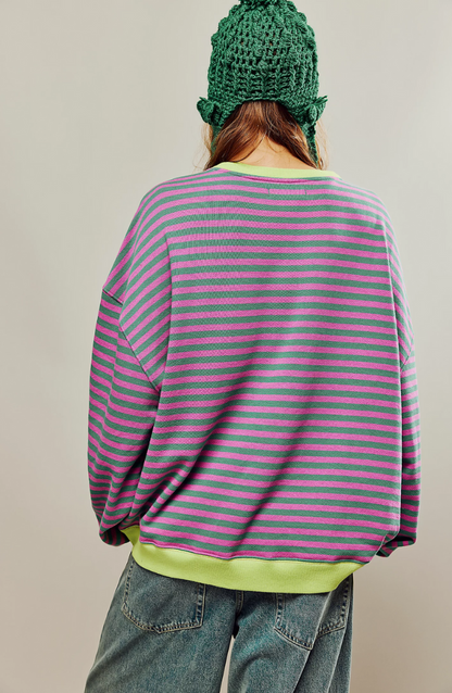Linda - Oversized Striped Sweater