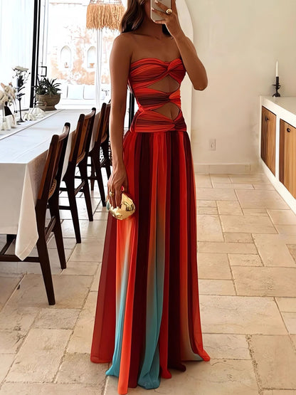 Chiffon Irregular Maxi Dress