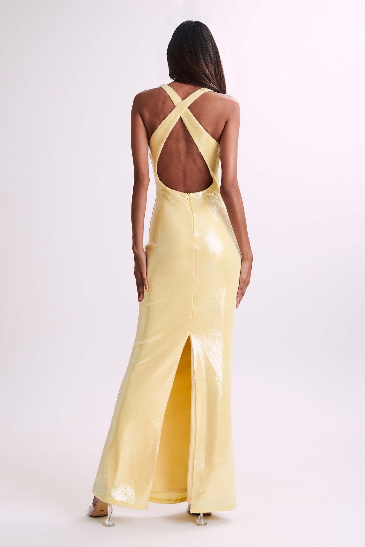 Cut-out Halter High Slit Maxi Dress