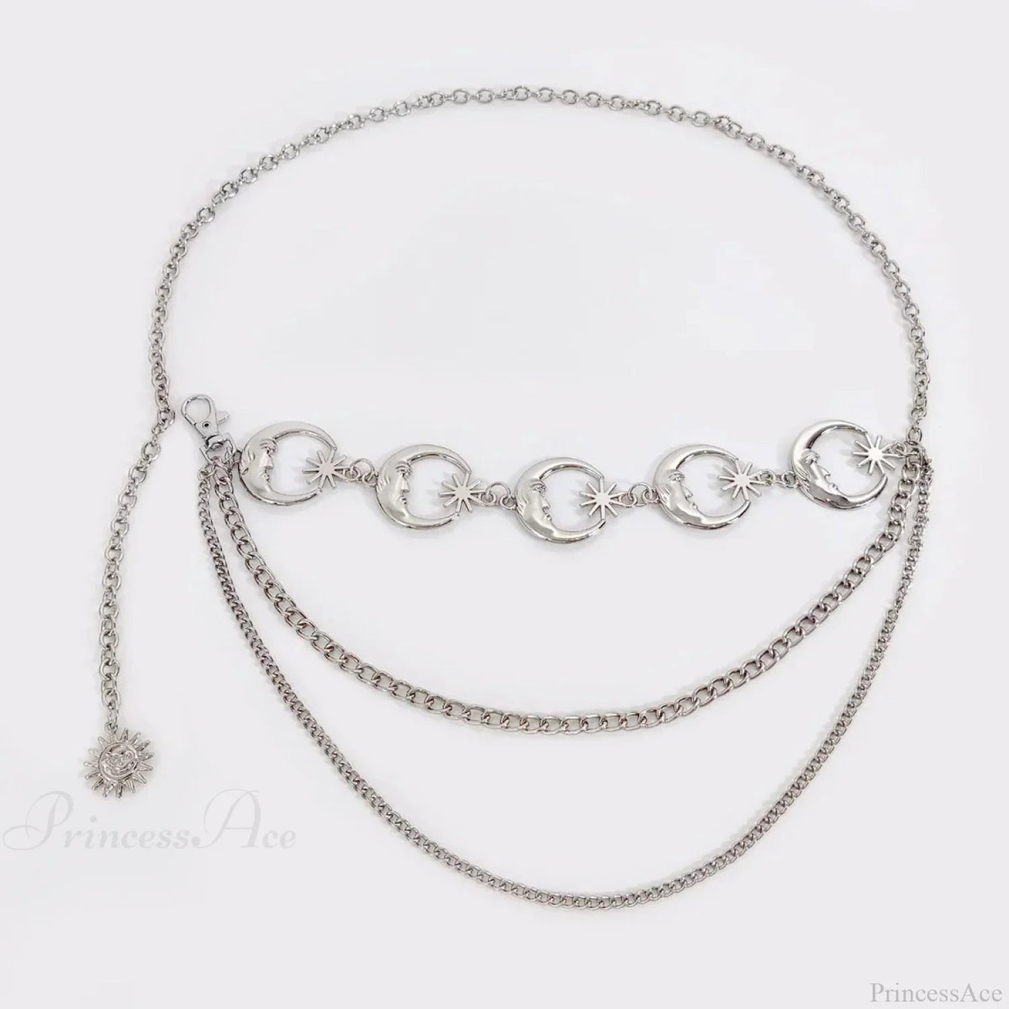 Rebellious Dark Urban Layered Waist Chain Belt