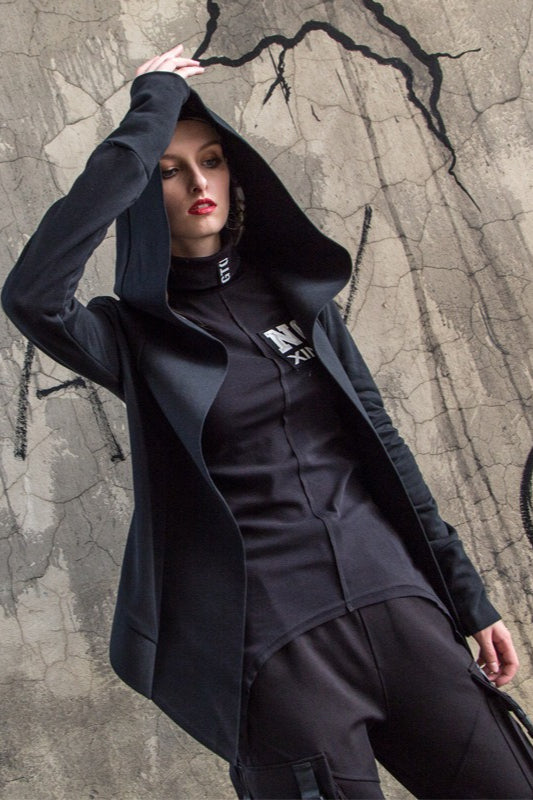 Dark Style Hooded Cardigan Hoodie