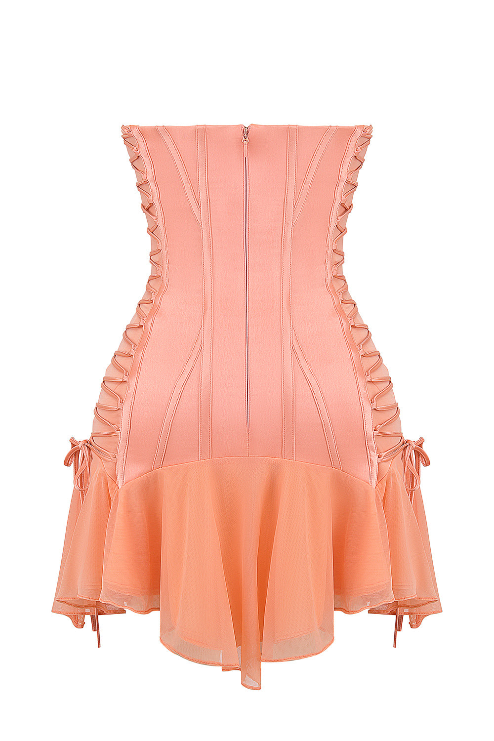 Cornelia Strapless Lace Up Mini Dress