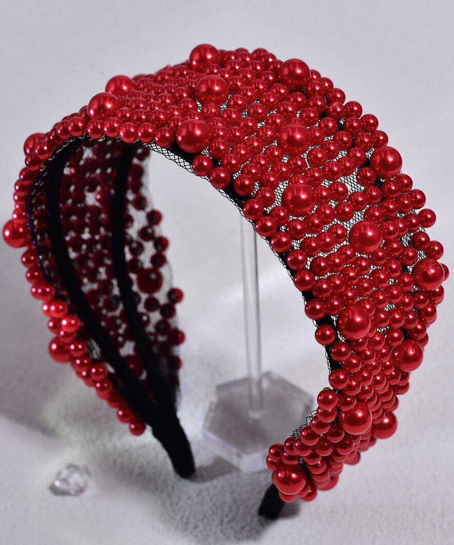 Red Acrylic Pearl Hairpiece