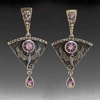 Enchanting Dragon Crystal Gothic Earrings
