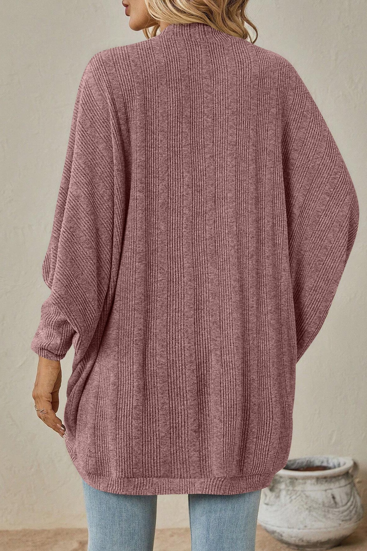Color Mid Length Cardigan