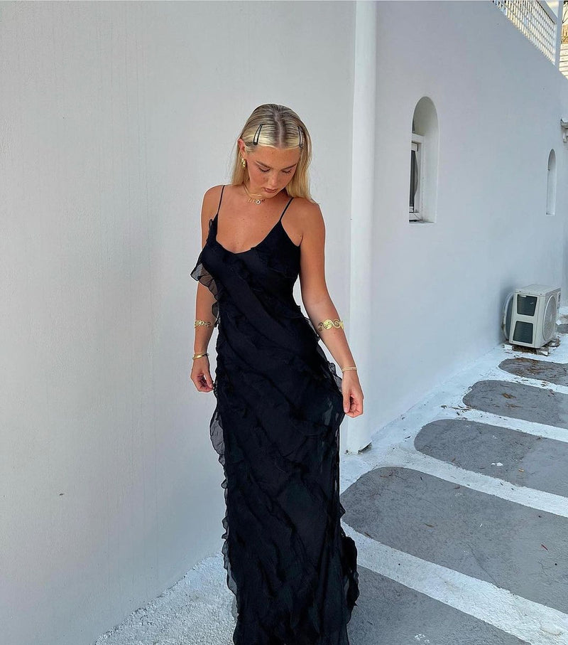 Aliza | Ruffled Maxi Dress