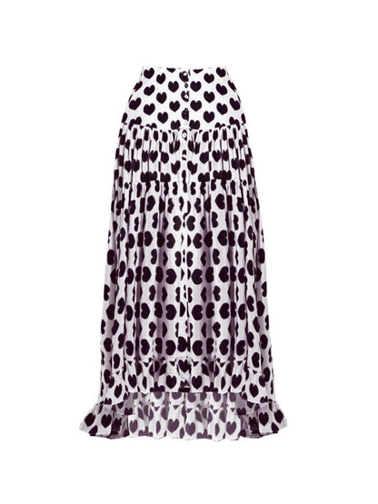 ]sling Lace Up Printed One Piece Swimsuit and Beach Skirt
