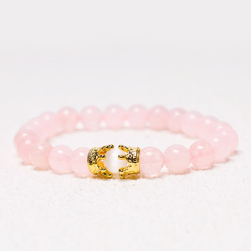 Natural Stone King and Queen Crown Healing Energy Spiritual Bracelet