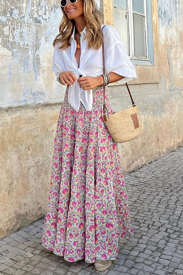 Plan for Paradise Smocked Waist Maxi Dress