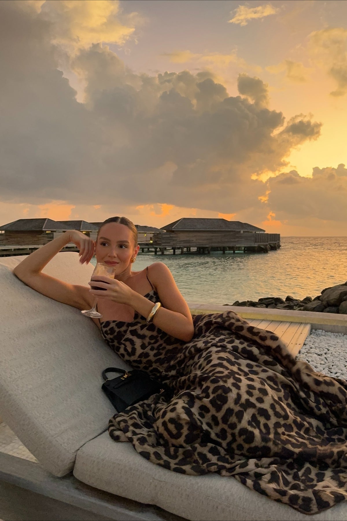 Leopard Spaghetti Strap Maxi Dress