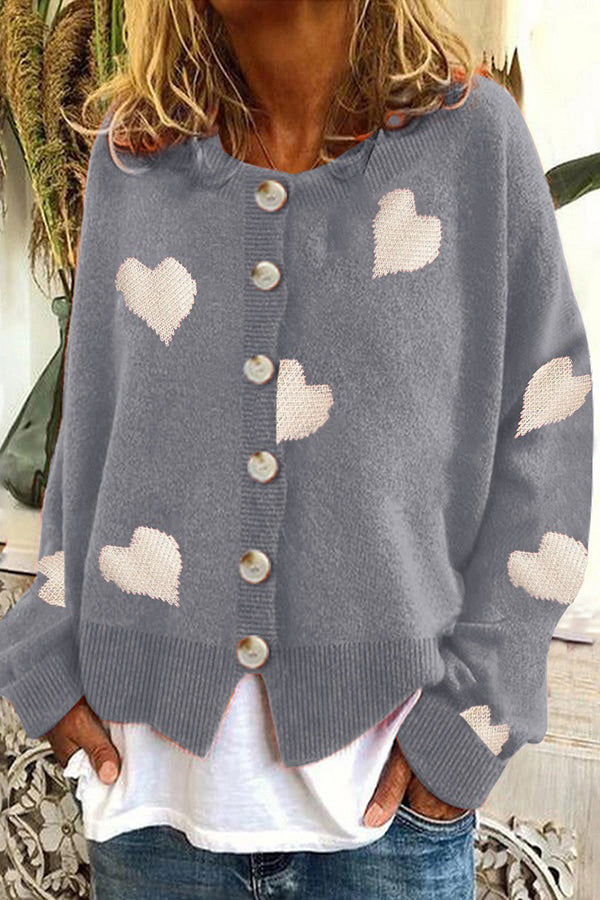 Heart Sweater Cardigan