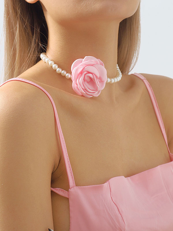 Three-dimensional Flower Necklaces Accessories