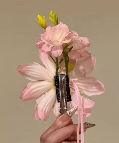 Novelty Pink Alloy Ribbon Hairpin