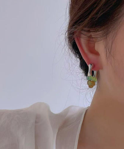 Rainbow Stainless Steel Crystal Hoop Earrings