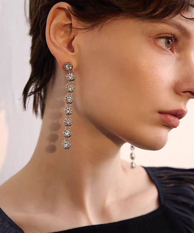 New Light Tassel Zircon Earrings
