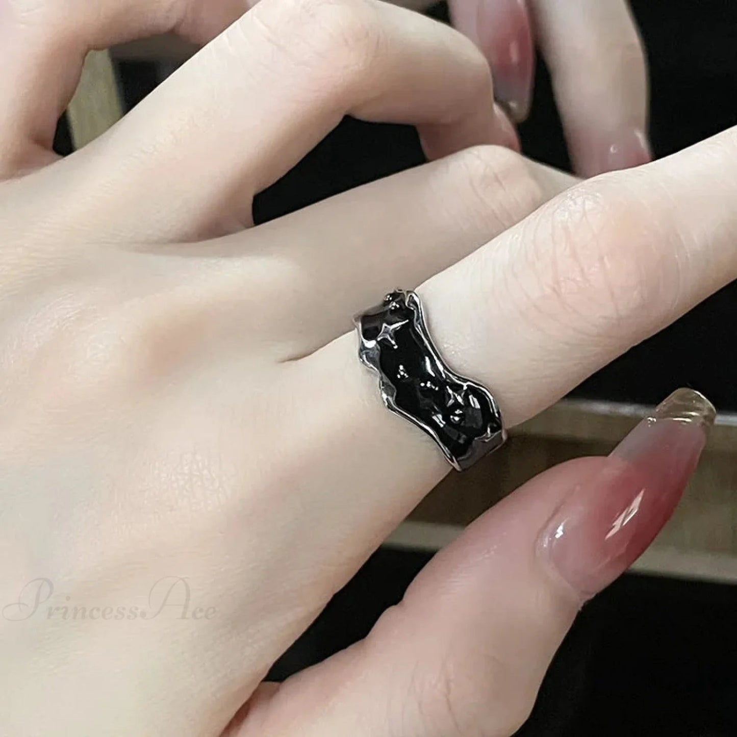 Gender-neutral Wings Skeleton Gothic Ring