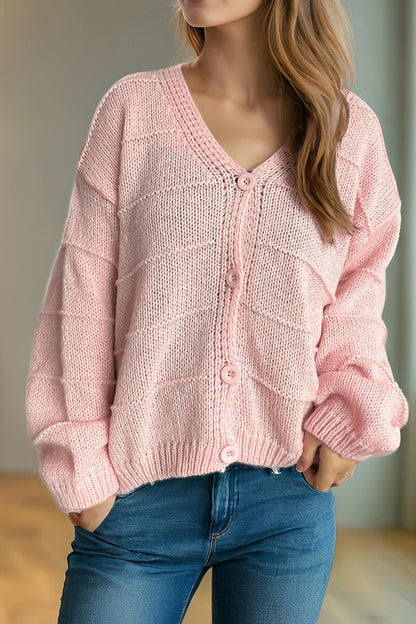 Relaxed V-neck Cardigan