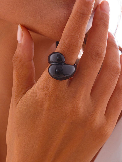 Geometric Color Rings Accessories