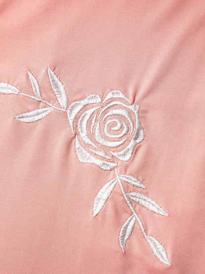 Embroidered Strapless Maxi Dress