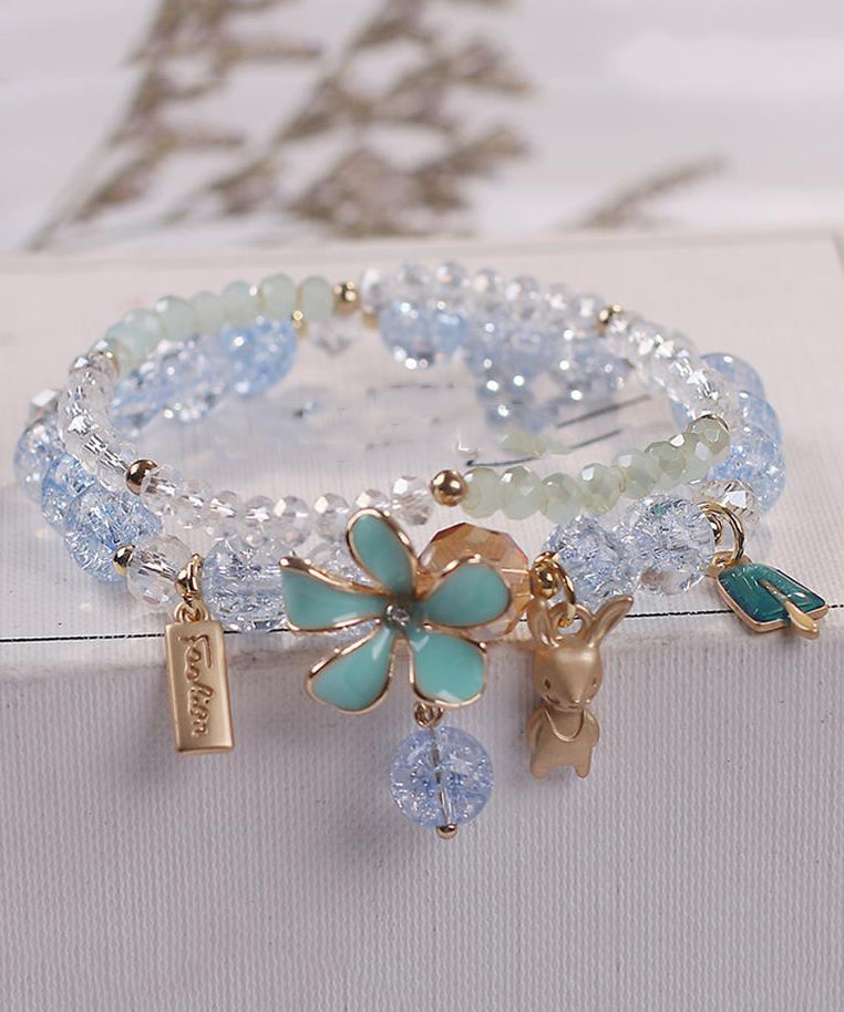 Stylish Blue Alloy Crystal Zircon Charm Bracelet