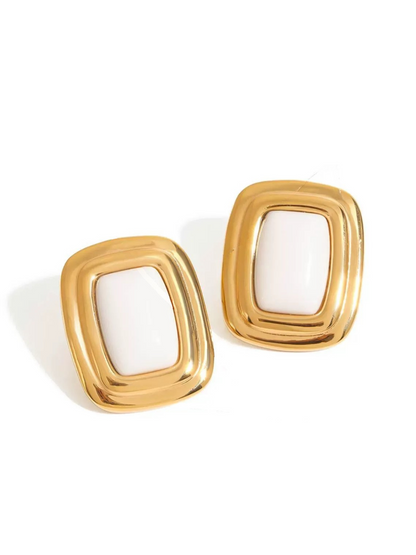 Charvi Agate Geometric Studs