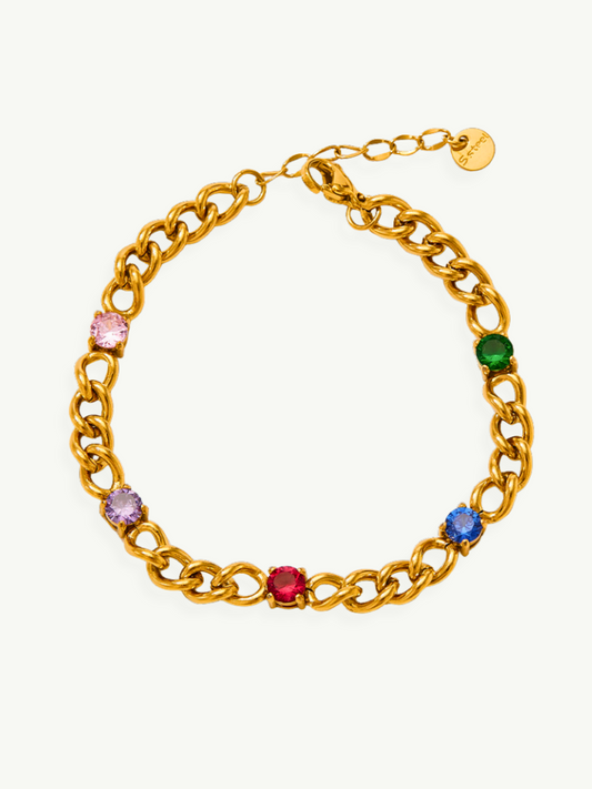 Keyara Colorful Zircon Bracelet Set