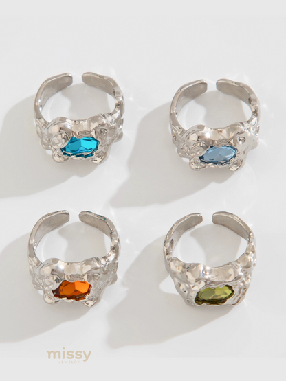 Rubie Gemstone Ring Set