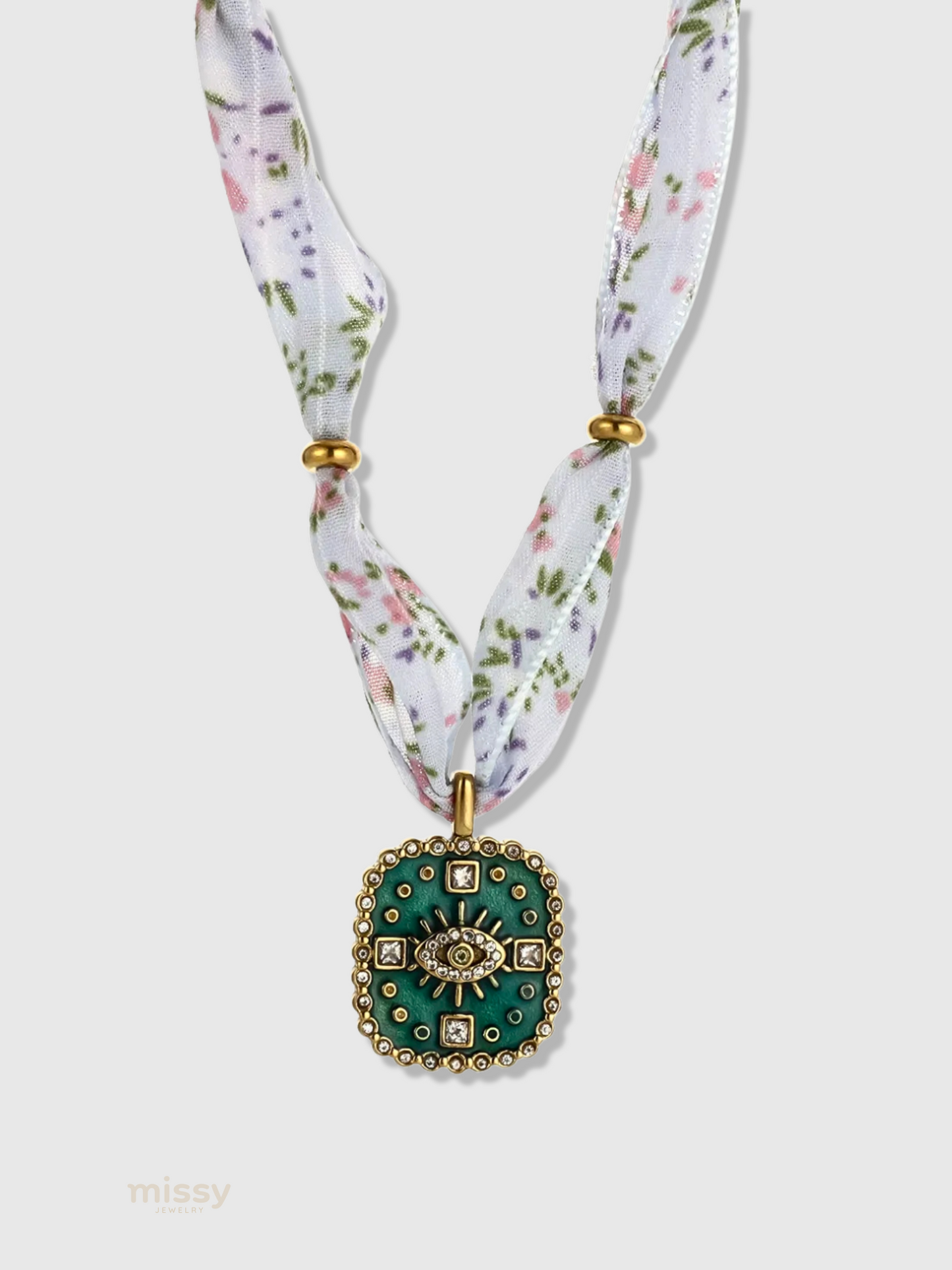 Neve Silk Scarf Pendant Necklace