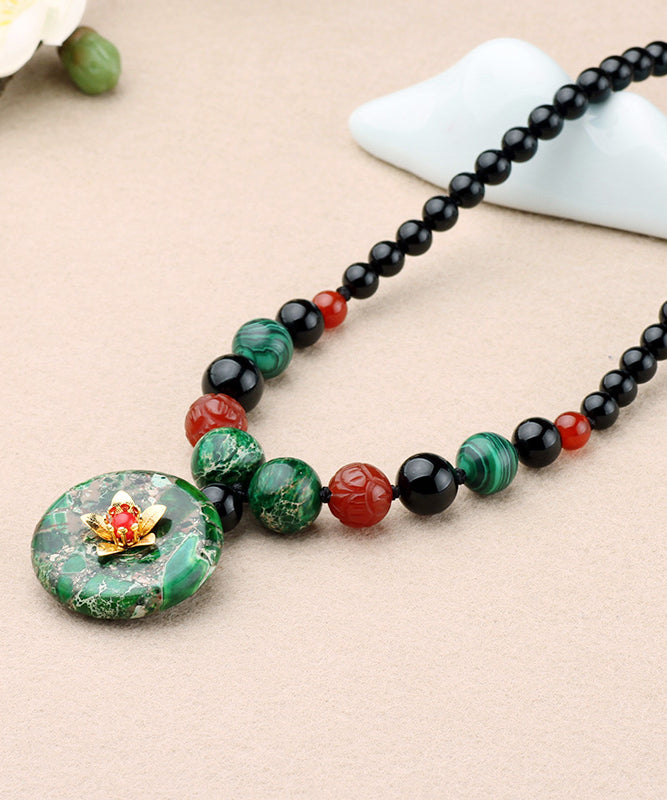 Style Short Necklace Versatile Safety Buckle Jade Pendant
