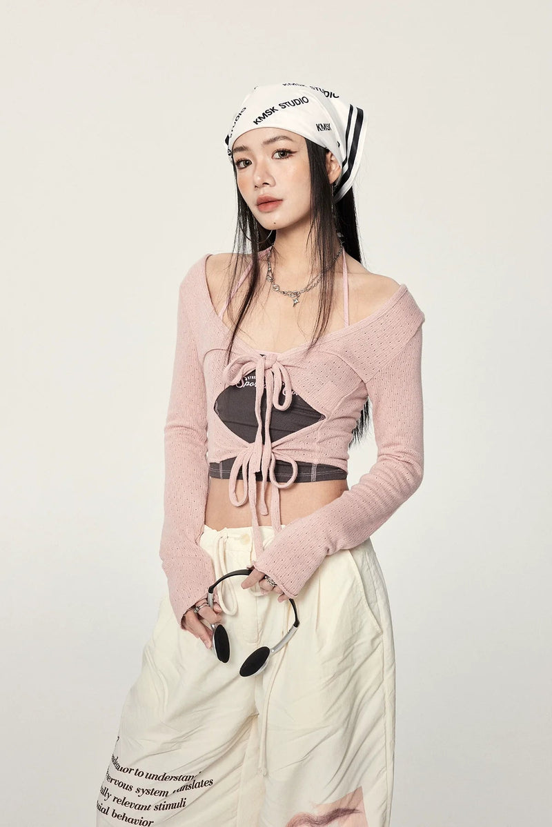 Tie Front Knit Cardigan