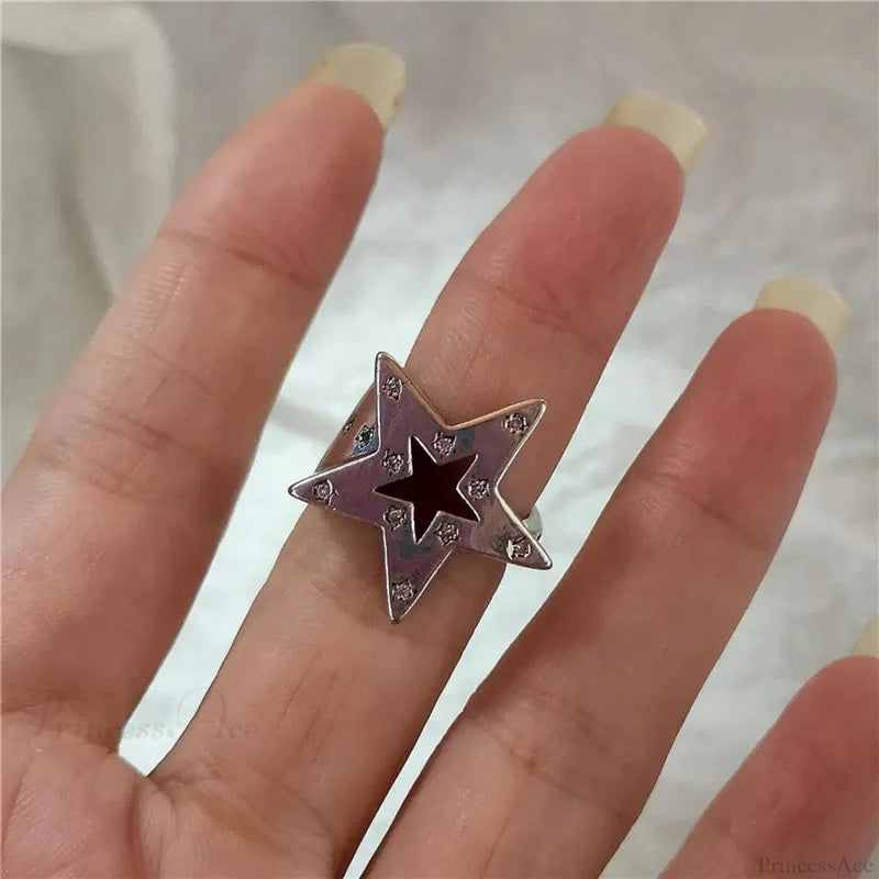 Gothic Cross Heart Ring