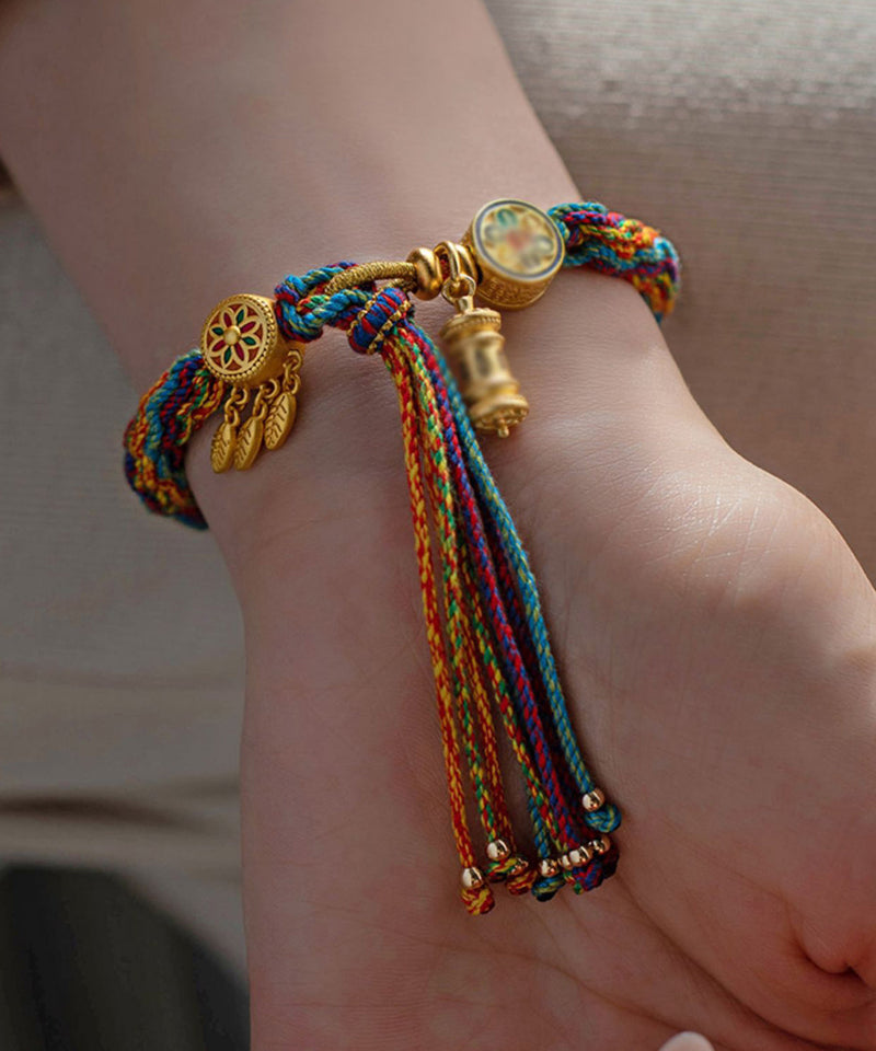 Rainbow Alloy Tassel Chain Bracelet