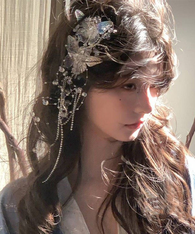 Tassel Butterfly Bead Acrylic Hair Clip