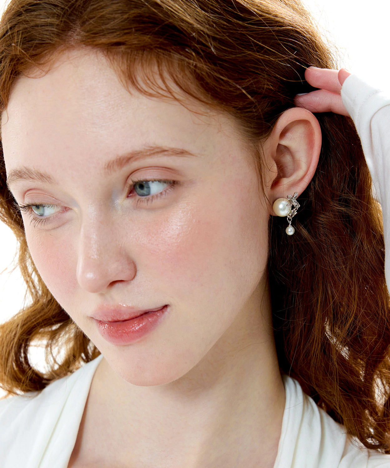 Pearl Original Design Silver Stud Earrings