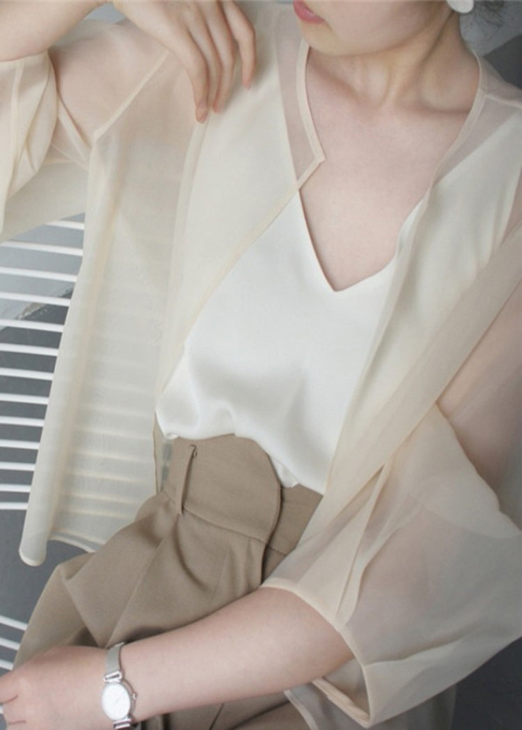 Upf 50+ Cardigans Organza Apricot Summer