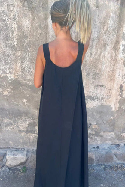 Embellished Sleeveless Loose Maxi Dress