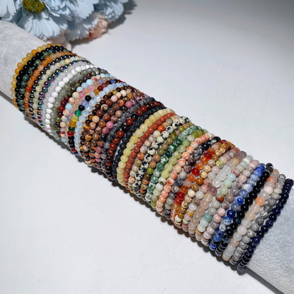 4mm Mixed Crystal Healing Bracelet for Spiritual Balance and Energy