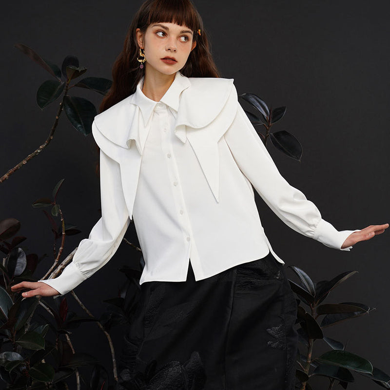 Fox Charm Ruffle Blouse