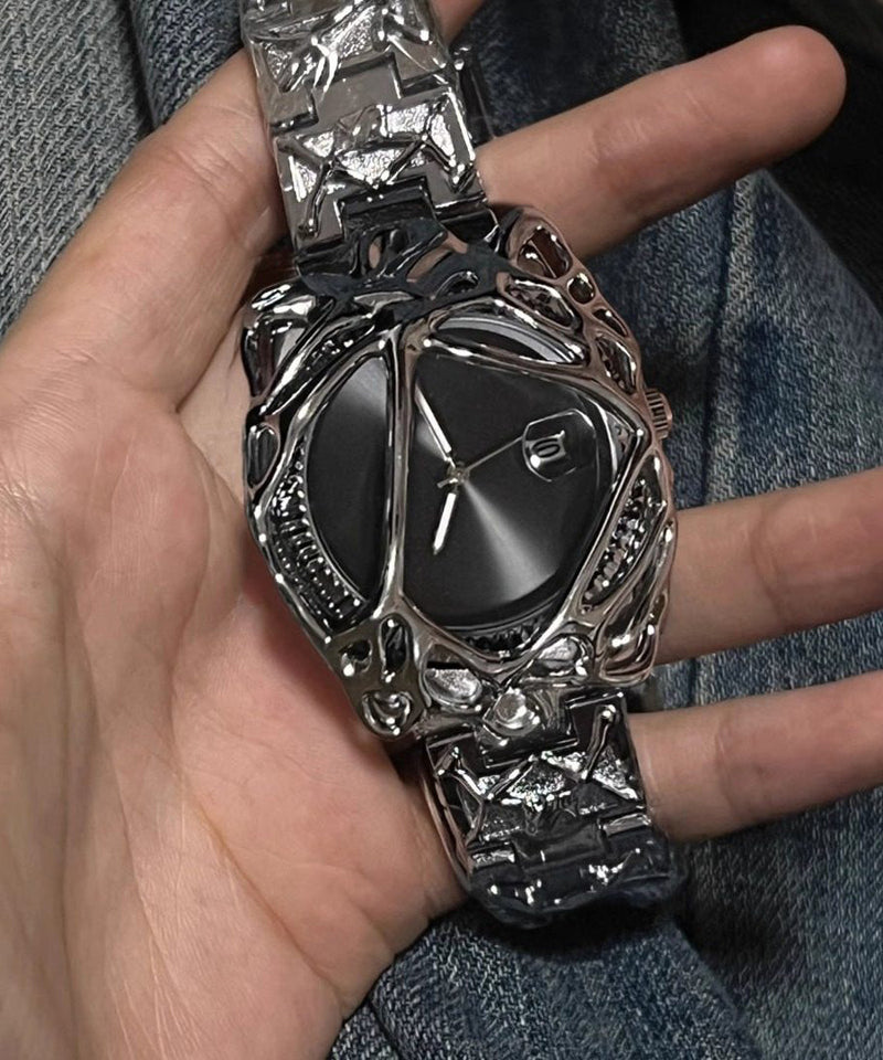 Style Dark Blue Stainless Steel Waterproof Alien Watches