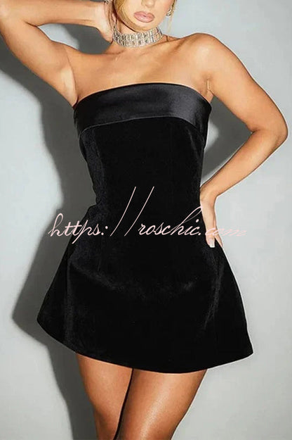 Fashionable and Strapless Backless Mini Dress
