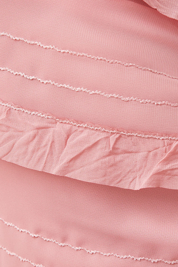 Baylie Strapless Ruffle Stitch Maxi Dress