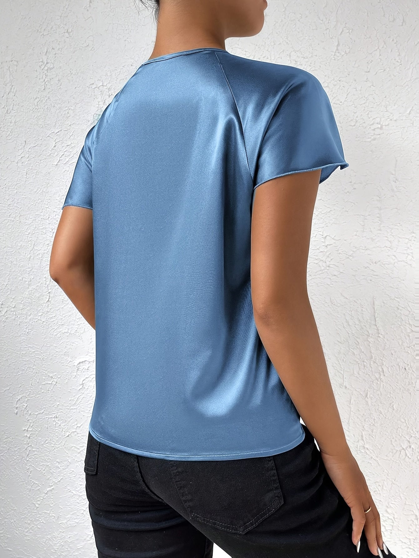 Leasa - Forward Shoulder Accent Blouse