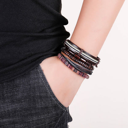 Classic Small Leaf Red Sandalwood Spiritual Bracelet for Protection