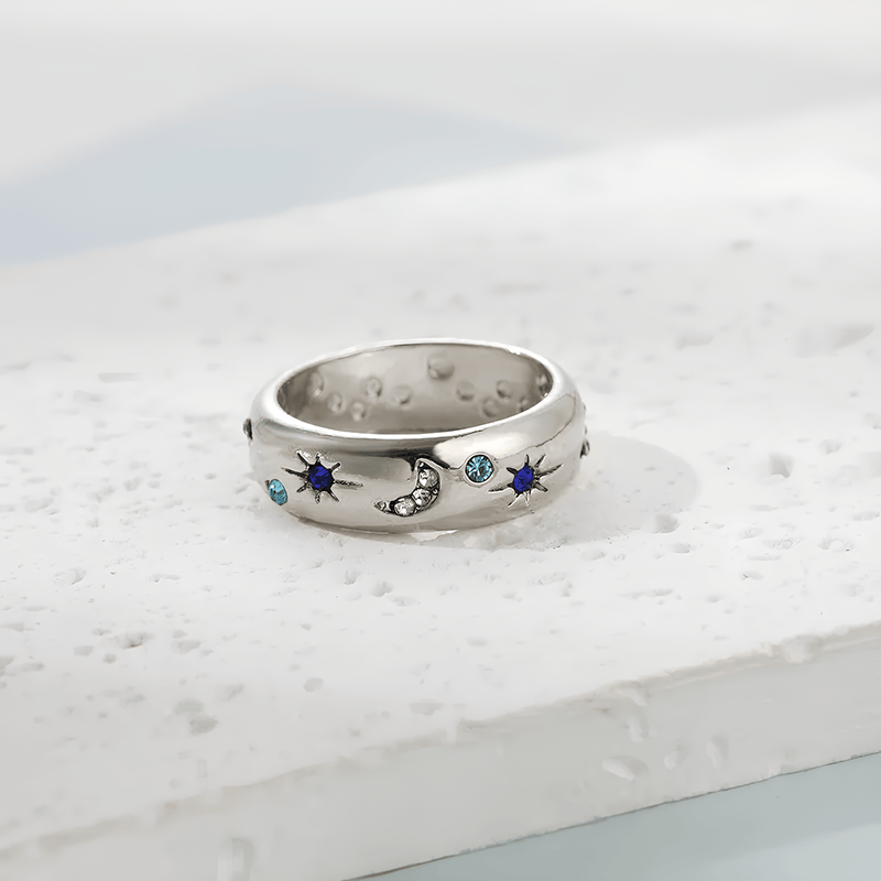 Moon & Stars Celestial Ring