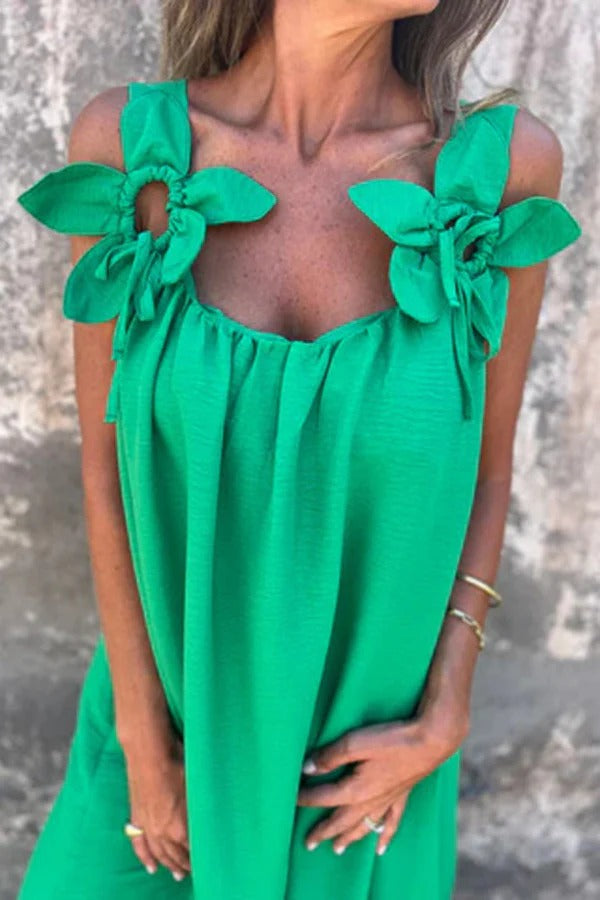 Embellished Sleeveless Loose Maxi Dress