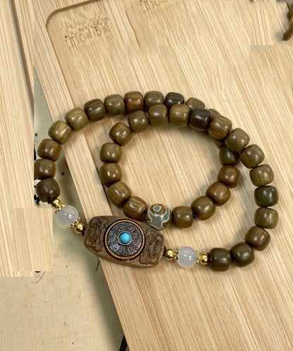Fine Brown Turquoise Chain Bracelet