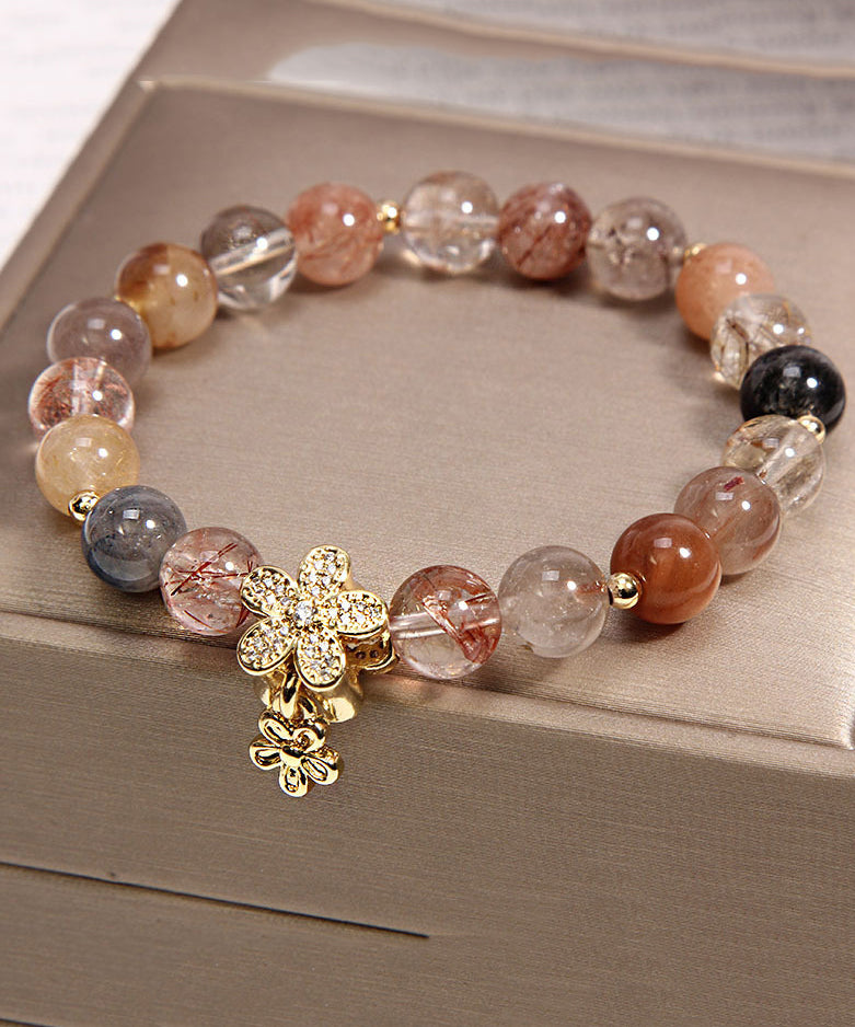 Handmade Multicolour Crystal Zircon Charm Bracelet