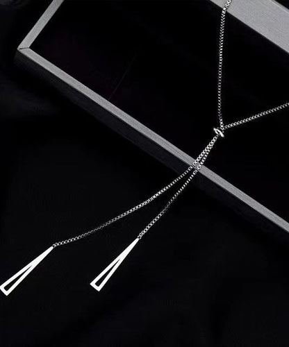 Stainless Steel Triangle Tassel Necklace