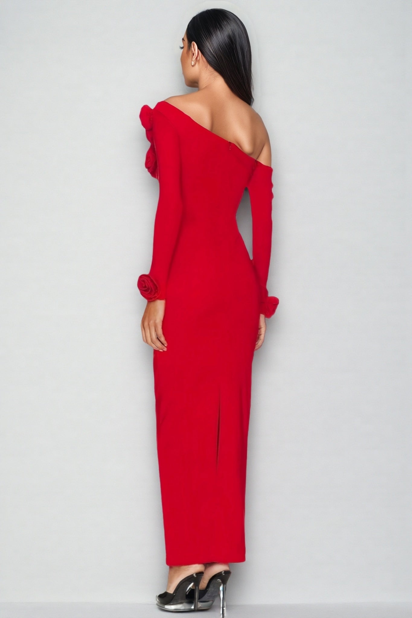 Isla 3d Pleated Maxi Dress