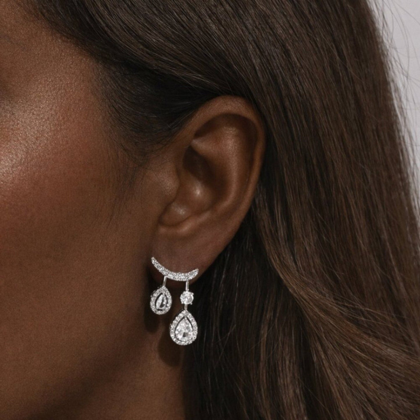 "valeria" Pavé Diamond Earrings by Shashi